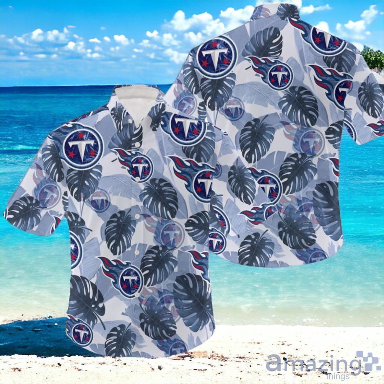 NFL Tennessee Titans Leaves Hawaiian Shirt Unisex image NFL Tennessee Titans Leaves Hawaiian Shirt Unisex Product Photo 1