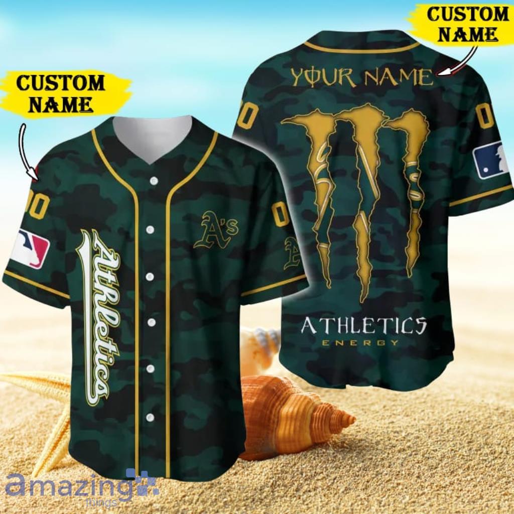 Oakland Athletics Team MLB Camo Baseball Jersey Shirt Gift For Men