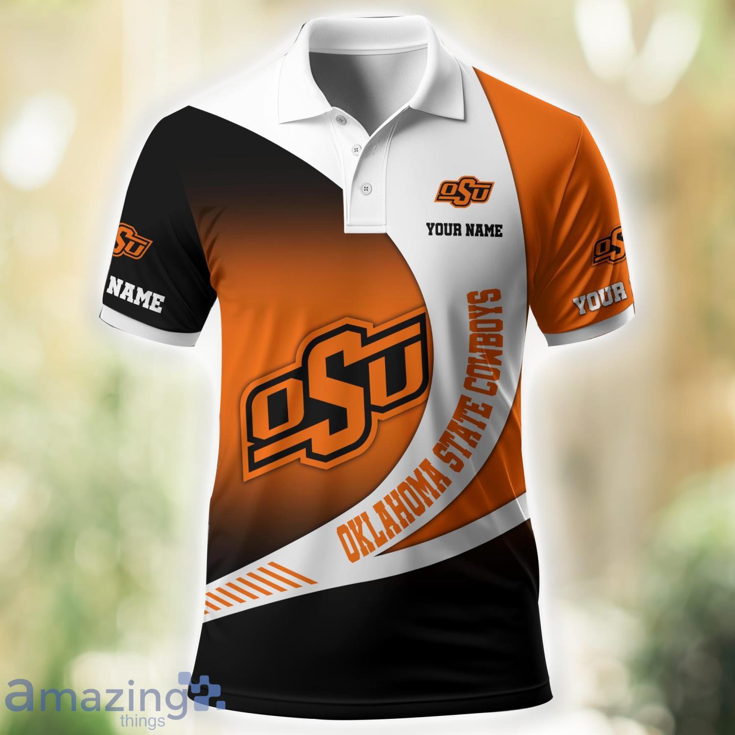 Oklahoma State Cowboys Sport Team Polo Shirt Custom Name Sport Polo Golf Lover Gift image Oklahoma State Cowboys Sport Team Polo Shirt Custom Name Sport Polo Golf Lover Gift Product Photo 3