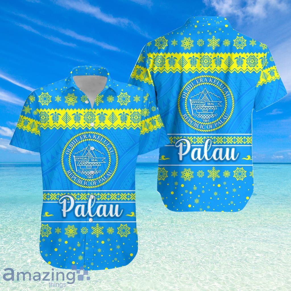 Palau Christmas Relaxed Hawaiian Shirt image Palau Christmas Relaxed Hawaiian Shirt Product Photo 1