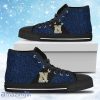 Perfect Cross Color Absolutely Nice Navy Midshipmen High Top Shoes Gift For Big Fans