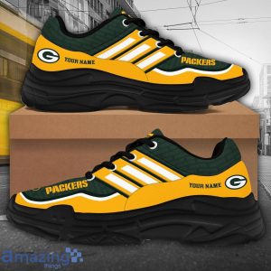 Personalized Name Green Bay Packers Chunky Sneaker Sport Shose For Fans Product Photo 2