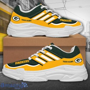 Personalized Name Green Bay Packers Chunky Sneaker Sport Shose For Fans Product Photo 3