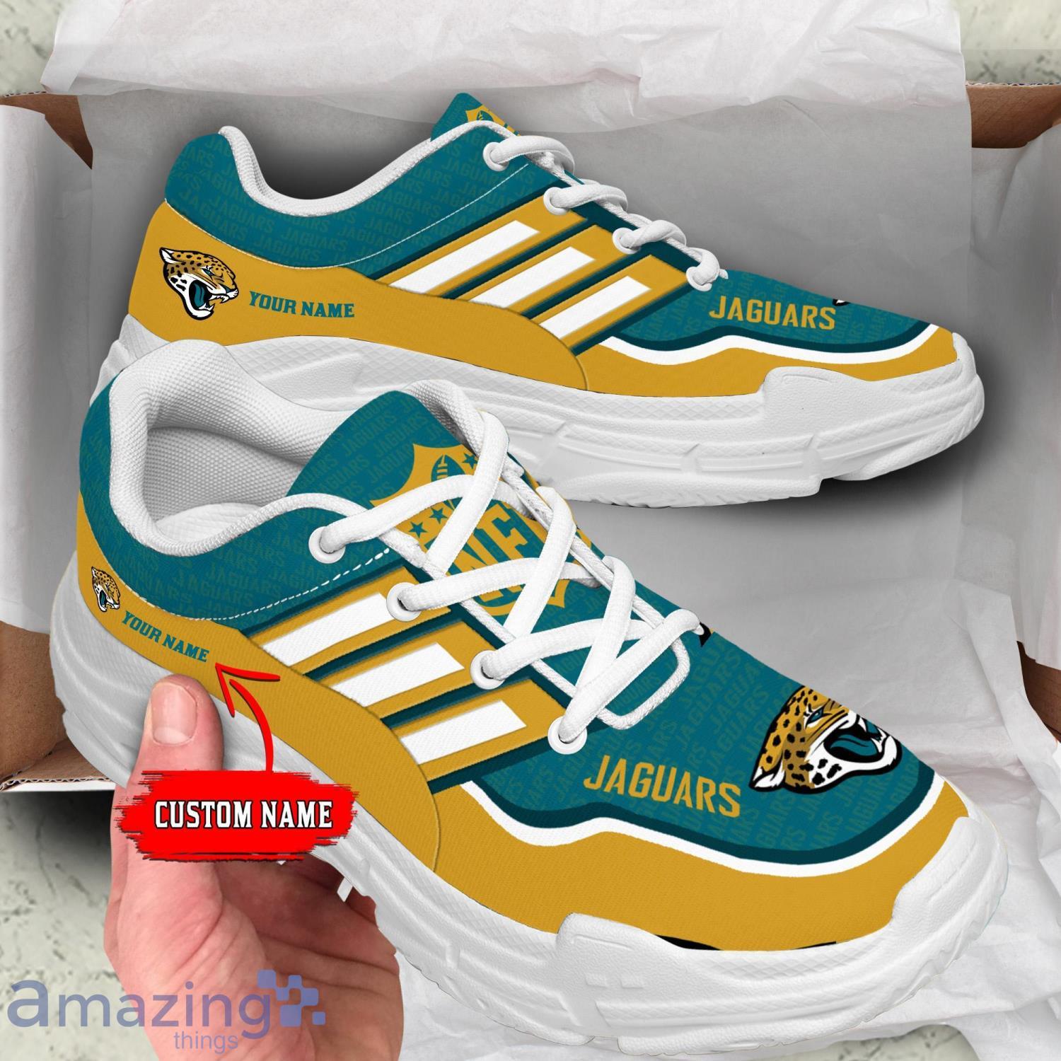 Personalized Name Jacksonville Jaguars Chunky Sneaker Sport Shose For Fans image Personalized Name Jacksonville Jaguars Chunky Sneaker Sport Shose For Fans Product Photo 1
