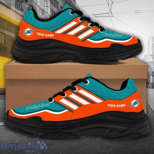Personalized Name Miami Dolphins Chunky Sneaker Sport Shose For Fans Product Photo 2