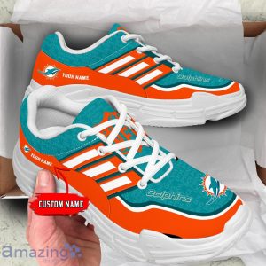 Personalized Name Miami Dolphins Chunky Sneaker Sport Shose For Fans Product Photo 1