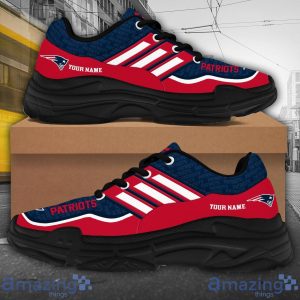 Personalized Name New England Patriots Chunky Sneaker Sport Shose For Fans Product Photo 2