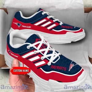 Personalized Name New England Patriots Chunky Sneaker Sport Shose For Fans Product Photo 1