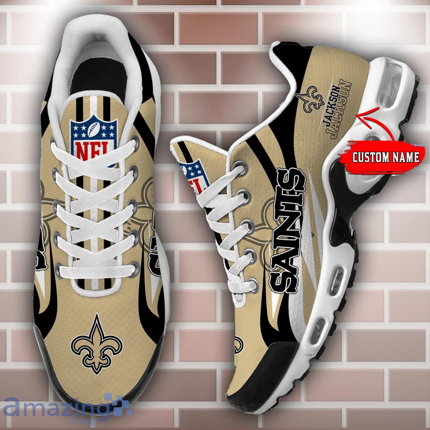 Personalized Name New Orleans Saints Sneakers Shoes Air Cushion Sport Shoes image Personalized Name New Orleans Saints Sneakers Shoes Air Cushion Sport Shoes Product Photo 2
