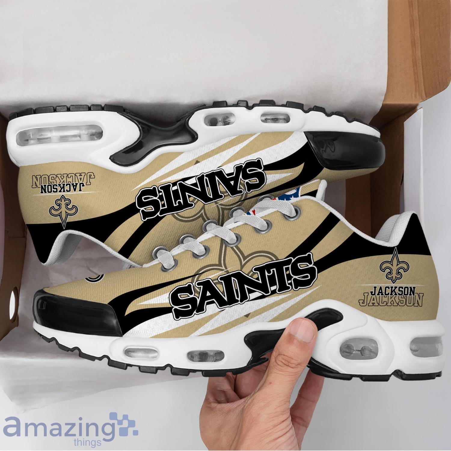 Personalized Name New Orleans Saints Sneakers Shoes Air Cushion Sport Shoes image Personalized Name New Orleans Saints Sneakers Shoes Air Cushion Sport Shoes Product Photo 3