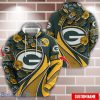 Personalized Name NFL Green Bay Packers  Flower Pattern 3D Hoodie