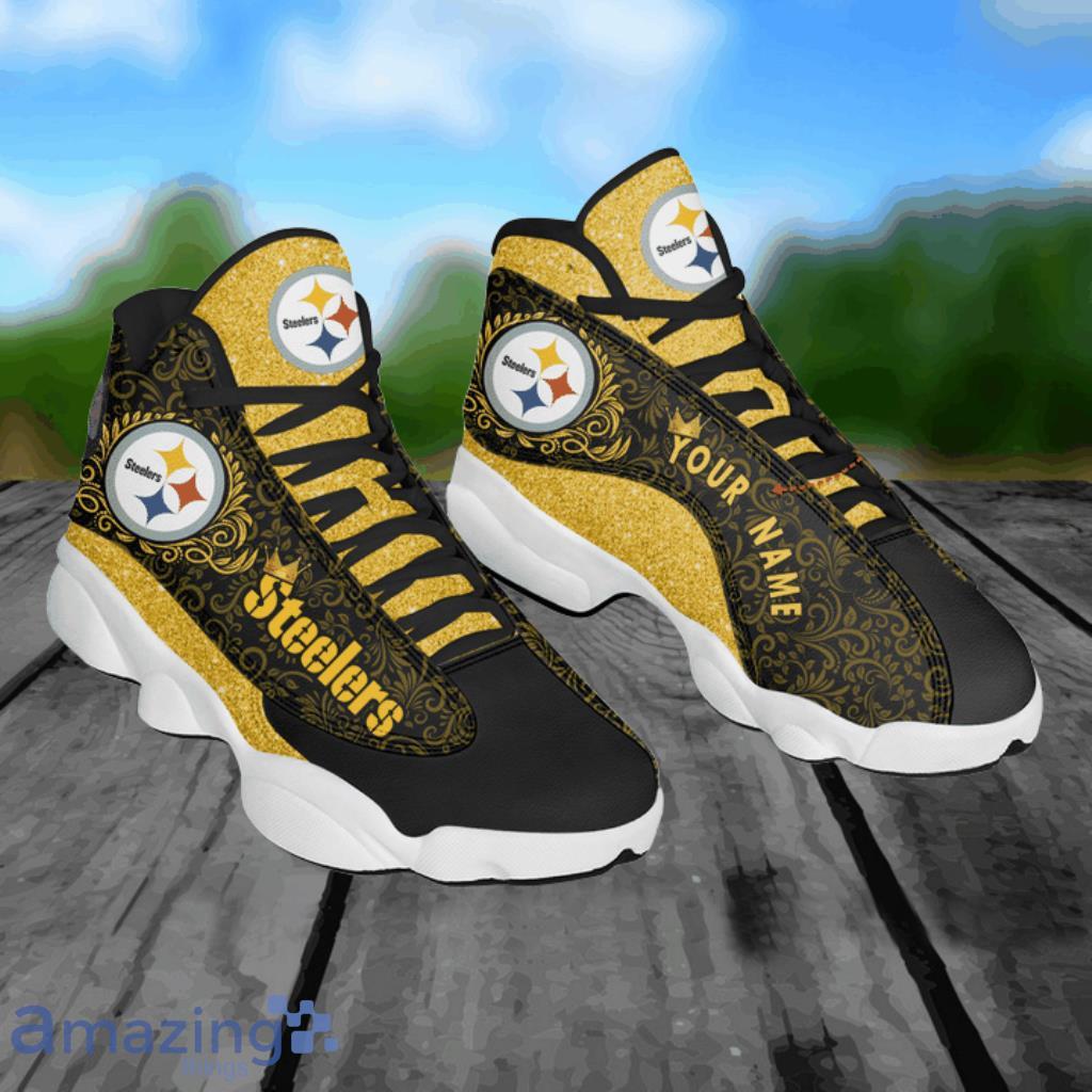 Personalized Pittsburgh Steelers Football Jordan 13 Shoes Sneaker Steelers Logo image Personalized Pittsburgh Steelers Football Jordan 13 Shoes Sneaker Steelers Logo Product Photo 1