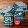 Philadelphia Eagles 3D NFL Baseball Jersey Star Pattern Custom Number & Name