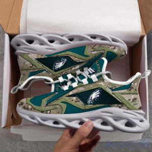 Philadelphia Eagles Camouflage C Max Soul Shoes Custom Name Exclusive Sneakers For Fans Product Photo 2