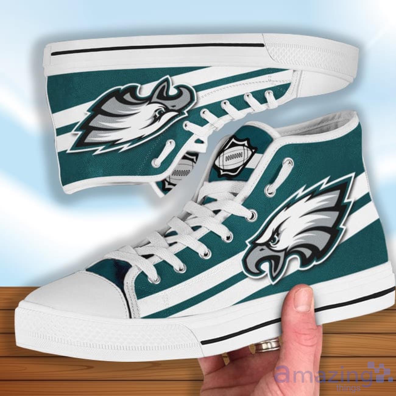 Philadelphia Eagles High Top Shoes image Philadelphia Eagles High Top Shoes Product Photo 2