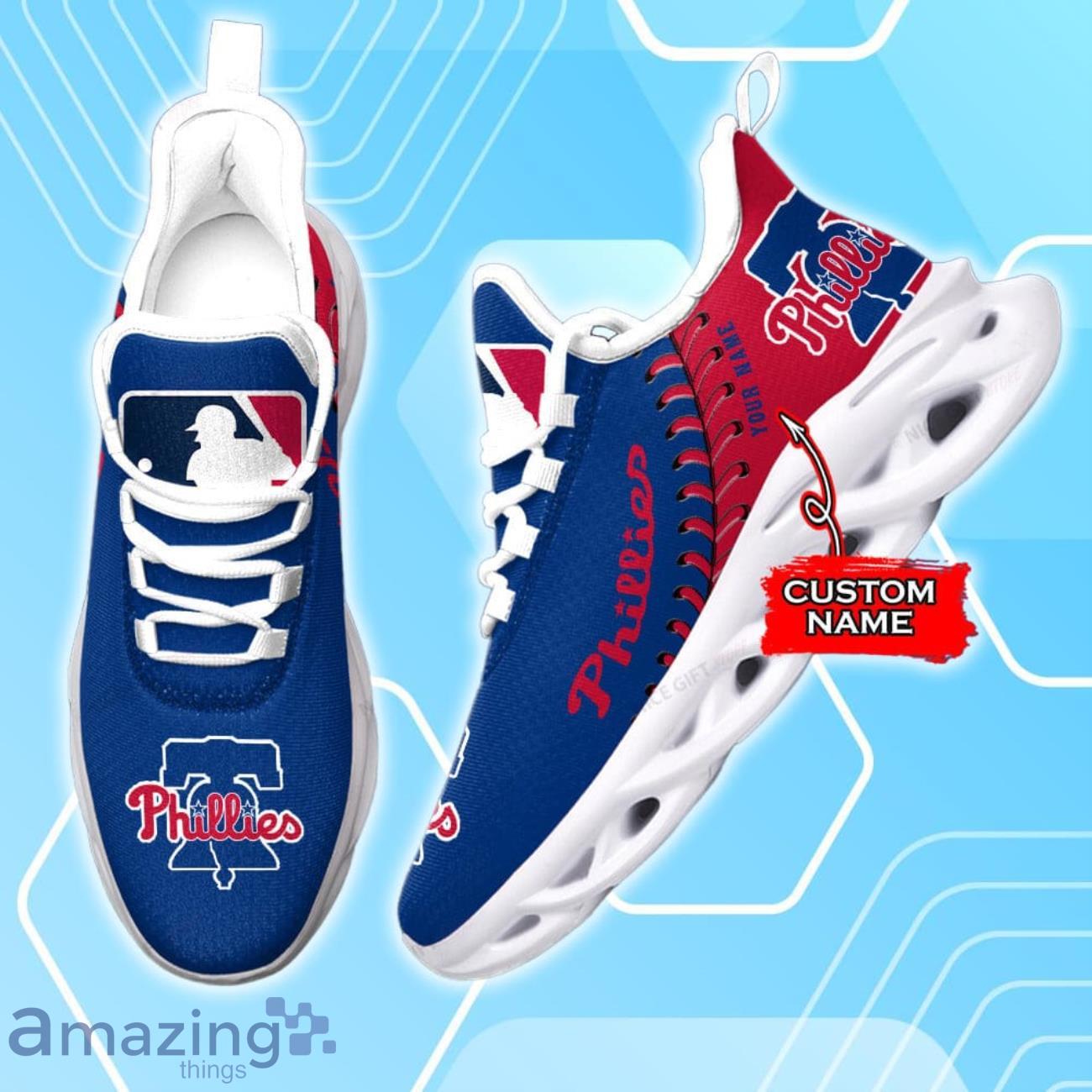 Philadelphia Phillies Custom Name Max Soul Shoes New Sneakers For Fans image Philadelphia Phillies Custom Name Max Soul Shoes New Sneakers For Fans Product Photo 1