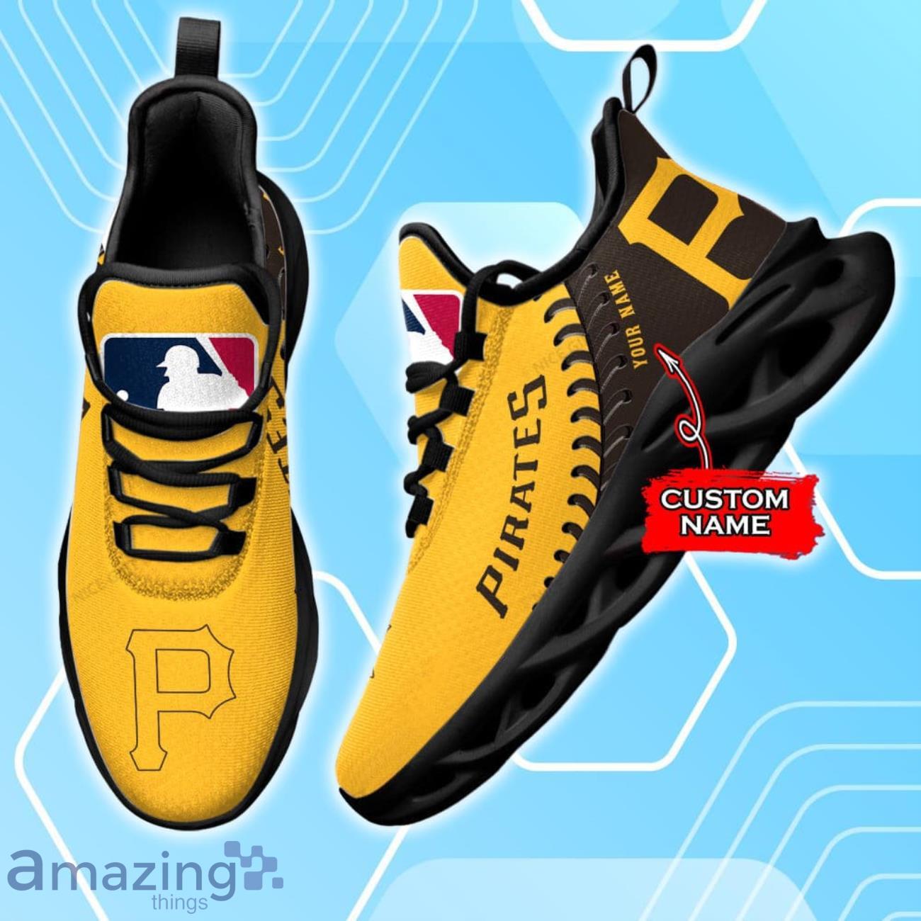 Pittsburgh Pirates Custom Name Max Soul Shoes New Sneakers For Fans image Pittsburgh Pirates Custom Name Max Soul Shoes New Sneakers For Fans Product Photo 2