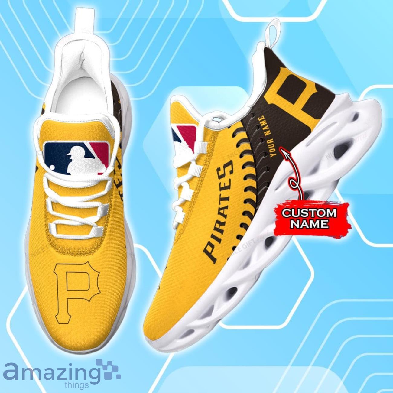 Pittsburgh Pirates Custom Name Max Soul Shoes New Sneakers For Fans image Pittsburgh Pirates Custom Name Max Soul Shoes New Sneakers For Fans Product Photo 1