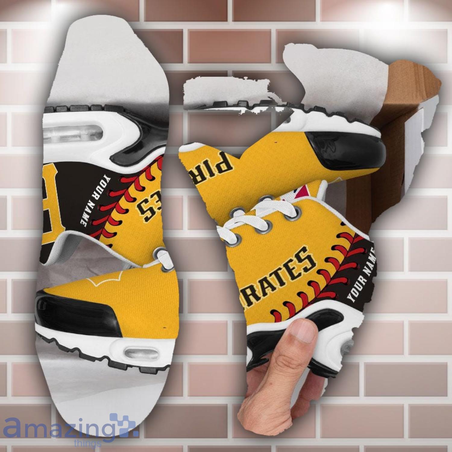 Pittsburgh Pirates MLB Custom Name Air Cushion Sports Shoes Sport Team Gift Men And Women Shoes image Pittsburgh Pirates MLB Custom Name Air Cushion Sports Shoes Sport Team Gift Men And Women Shoes Product Photo 3