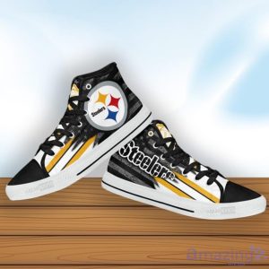 Pittsburgh Steelers High Top Shoes American Flag Sneakers image Pittsburgh Steelers High Top Shoes American Flag Sneakers Product Photo 4