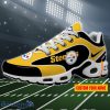 Pittsburgh Steelers NFL 3D Effect Swoosh Custom Name Air Cushion Sport Shoes