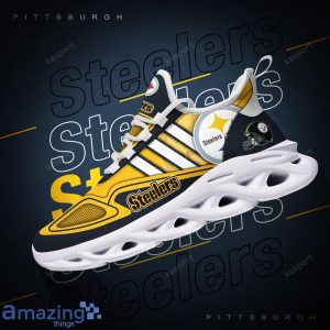 Pittsburgh Steelers NFL Team Special Max Soul Striped Trend Sneakers Product Photo 5