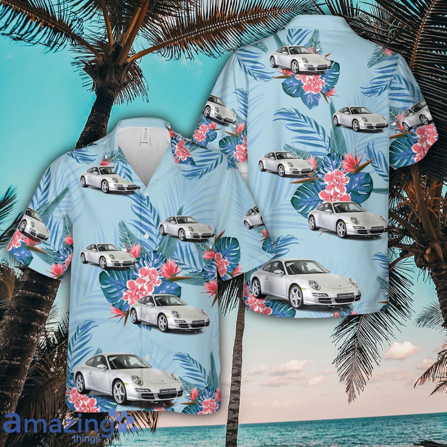 Porsche 911 997.1 Carrera (2007) Best Summer Gift Aloha Hawaiian Shirt 3D Printed image Porsche 911 997.1 Carrera (2007) Best Summer Gift Aloha Hawaiian Shirt 3D Printed Product Photo 1