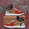 San Francisco 49ers Air Jordan Hightop Shoes Custom Name Trending Shoes For Fans