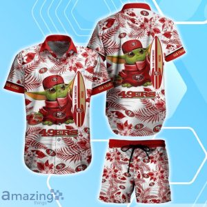 San Francisco 49ers NFL Baby Yoda Hawaiian Shirt & Short Tropical Pattern Best Gift For Fan Product Photo 1