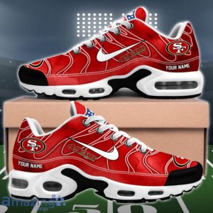 San Francisco 49ers NFL Gradient Swoosh Personalized Air Cushion Shoes Product Photo 2