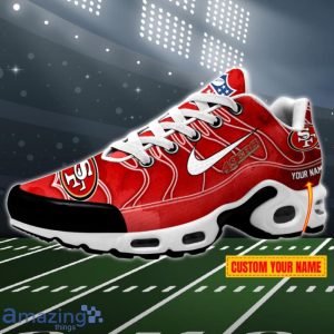 San Francisco 49ers NFL Gradient Swoosh Personalized Air Cushion Shoes Product Photo 1