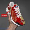 San Francisco 49ers Personalized NFL Half Half Color Air Cushion Shoes