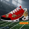 San Francisco 49ers Personalized Sparkle NFL Air Cushion Shoes