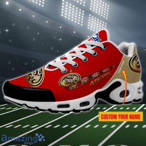 San Francisco 49ers Personalized Sparkle NFL Air Cushion Shoes Product Photo 1