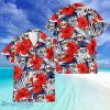 San Francisco Giants White Tropical Leaf Red Hibiscus Navy Hawaiian Shirt
