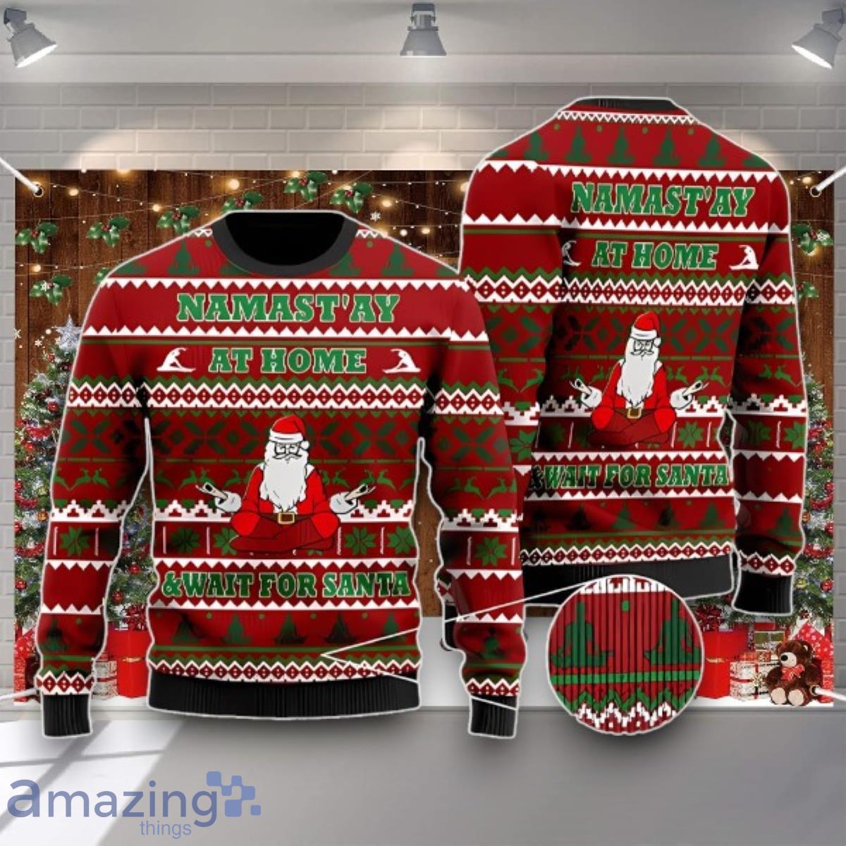 Santa With Yoga Ugly Christmas Sweater Unique Gift For Men And Women Product Photo 1