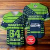 Seattle Seahawks 3D NFL Baseball Jersey Star Pattern Custom Number & Name