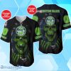 Seattle Seahawks Baseball Jersey Skull 3D Custom Number & Name
