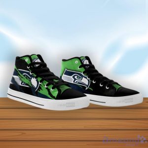Seattle Seahawks High Top Shoes For Fans image Seattle Seahawks High Top Shoes For Fans Product Photo 3