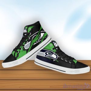 Seattle Seahawks High Top Shoes For Fans image Seattle Seahawks High Top Shoes For Fans Product Photo 4