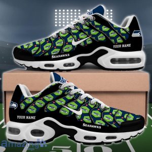 Seattle Seahawks Logo Crazy With NFL Custom Name Air Cushion Shoes Product Photo 2