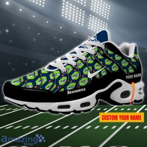 Seattle Seahawks Logo Crazy With NFL Custom Name Air Cushion Shoes Product Photo 1