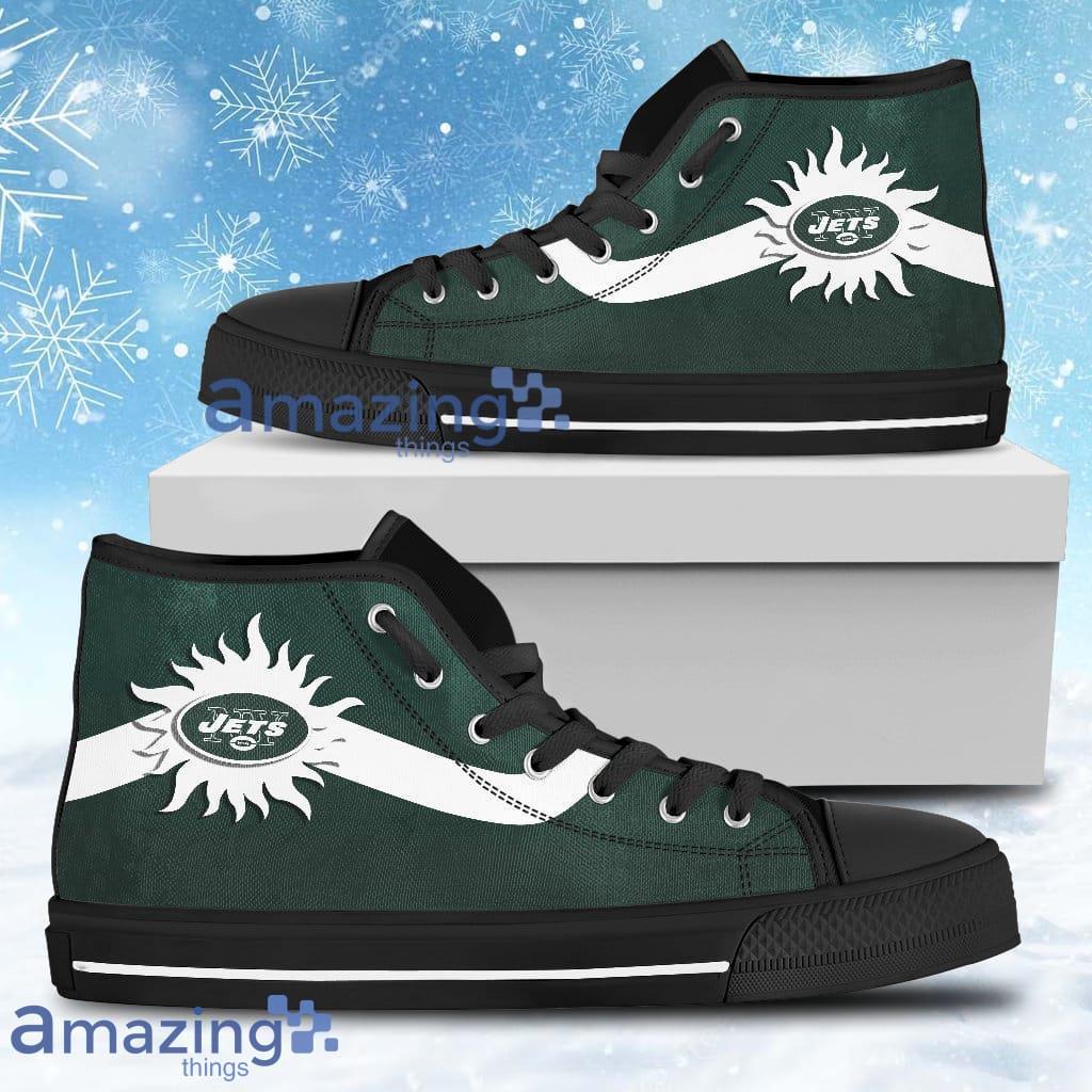 Simple Van Sun Flame New York Jets High Top Shoes For Men And Women image Simple Van Sun Flame New York Jets High Top Shoes For Men And Women Product Photo 1