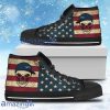 Skull Flag Vintage Style New England Patriots High Top Shoes For Men And Women