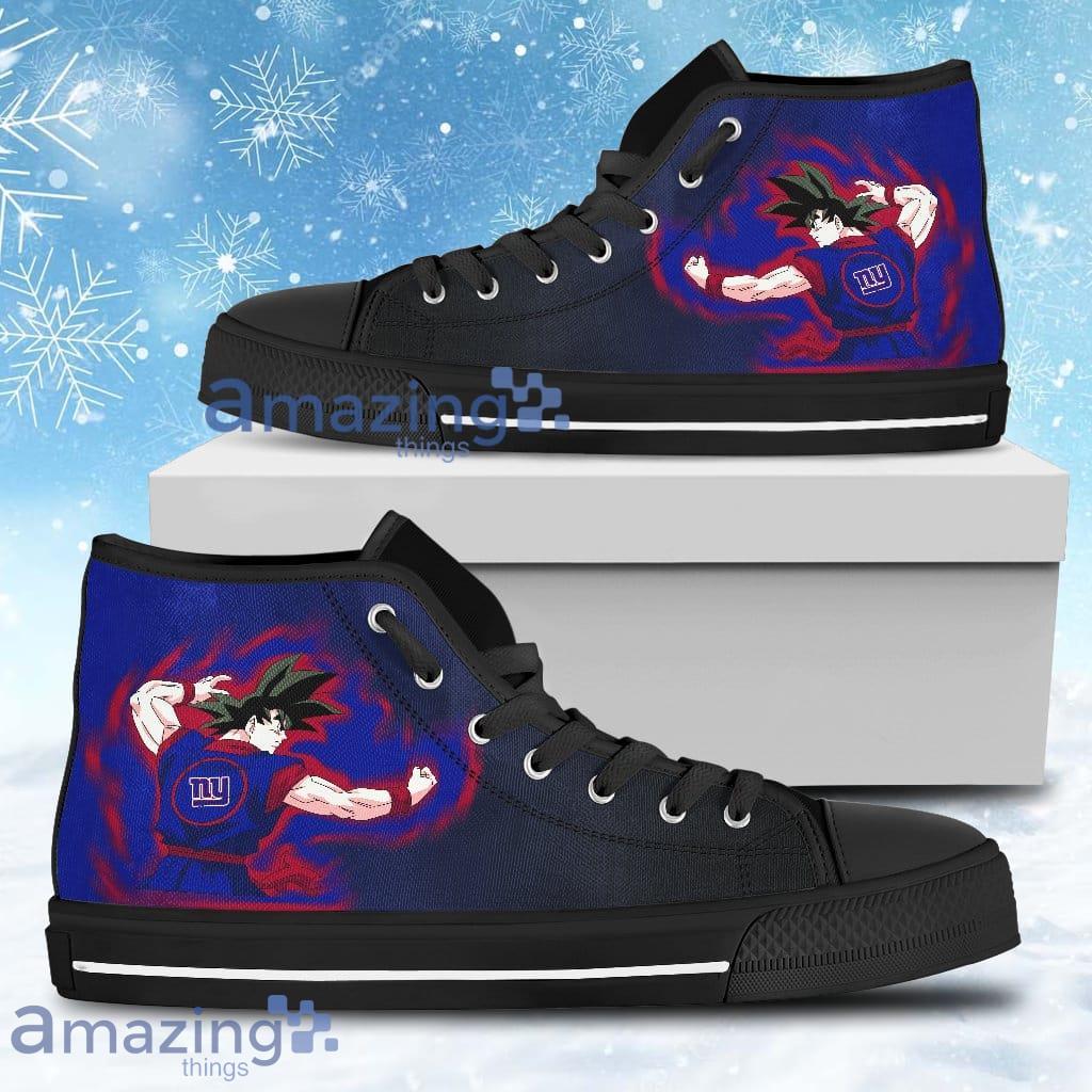 Son Goku Saiyan Power New York Giants High Top Shoes For Men And Women image Son Goku Saiyan Power New York Giants High Top Shoes For Men And Women Product Photo 1