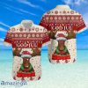 Sweden Christmas Relaxed Hawaiian Shirt Moose Beige Red