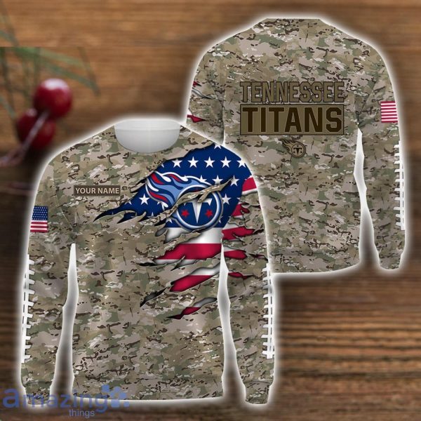 Tennessee Titans NFL Camo Team 3D Printed Hoodie - Teeruto