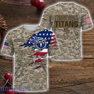 Tennessee Titans Custom Name Camo Pattern T-Shirt Hoodie Sweatshirt Zipper Hoodie Father's Day Gift Product Photo 3