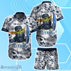 Tennessee Titans NFL Baby Yoda Hawaiian Shirt & Short Style Tropical Pattern Best Gift For Fan Product Photo 1