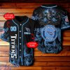 Tennessee Titans NFL Baseball Jersey Skull 3D Logo Custom Number & Name